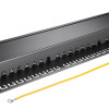 GOOBAY patch panel 90854, 19"/1U, 24x ports, CAT 6a STP, μαύρo