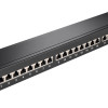 GOOBAY patch panel 90854, 19"/1U, 24x ports, CAT 6a STP, μαύρo