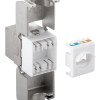 GOOBAY Keystone module RJ45 CAT 6A 90864, STP, 500 MHz, slim-line, ασημί