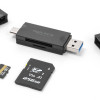 DELOCK card reader 91020 για SD & micro SD, USB/USB-C σύνδεση, 5Gbps, μαύρο