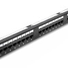 DELOCK patch panel 91087 για rack 19", 1U, 24 θυρών, CAT 6 UTP, με LED, μαύρο
