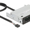 DELOCK USB 9-pin card reader 91708, CF/SD/XD/MS/Micro SD/USB, 3.5" bay