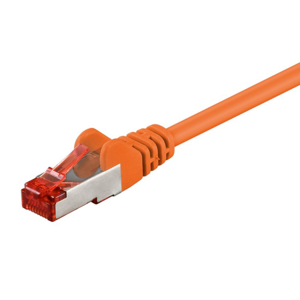 GOOBAY καλώδιο δικτύου 92457, CAT 6 S/FTP, copper, 250MHz, 0.15m, πορτοκαλί