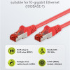 GOOBAY καλώδιο δικτύου 92458, CAT 6 S/FTP, copper, 250MHz, 0.15m, κόκκινο