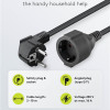 GOOBAY μπαλαντέζα προέκταση ρεύματος 93094, schuko, 3x 1.5mm², 5m, μαύρη