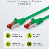GOOBAY καλώδιο δικτύου 93213, CAT 6 S/FTP, copper, 250MHz, 0.25m, πράσινο