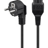 GOOBAY καλώδιο τροφοδοσίας 93277, γωνιακό, 0.75mm², 2m, μαύρο