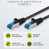 GOOBAY καλώδιο δικτύου 93664, CAT 6A S/FTP, 500MHz, Copper, 0.5m, μαύρο