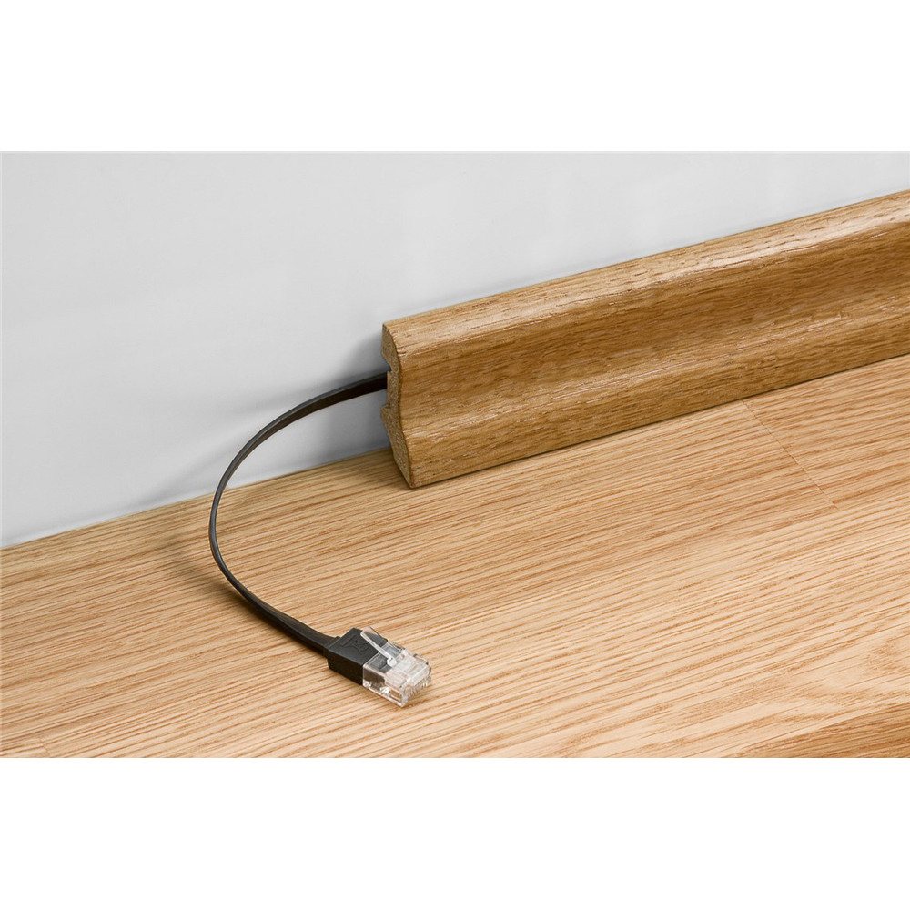 GOOBAY καλώδιο δικτύου 96389, CAT 6A U/UTP, flat, 500MHz, Copper, 20m, μαύρο