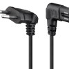 GOOBAY καλώδιο τροφοδοσίας Euro 97354, γωνιακό, 2x0.75 mm², 3m, μαύρο
