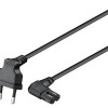 GOOBAY καλώδιο τροφοδοσίας Euro 97355, γωνιακό, 2x0.75 mm², 5m, μαύρο