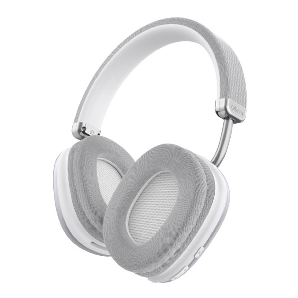 CELEBRAT headphones A39, ασύρματα & ενσύρματα, micro SD, 40mm, 400mAh, ασημί