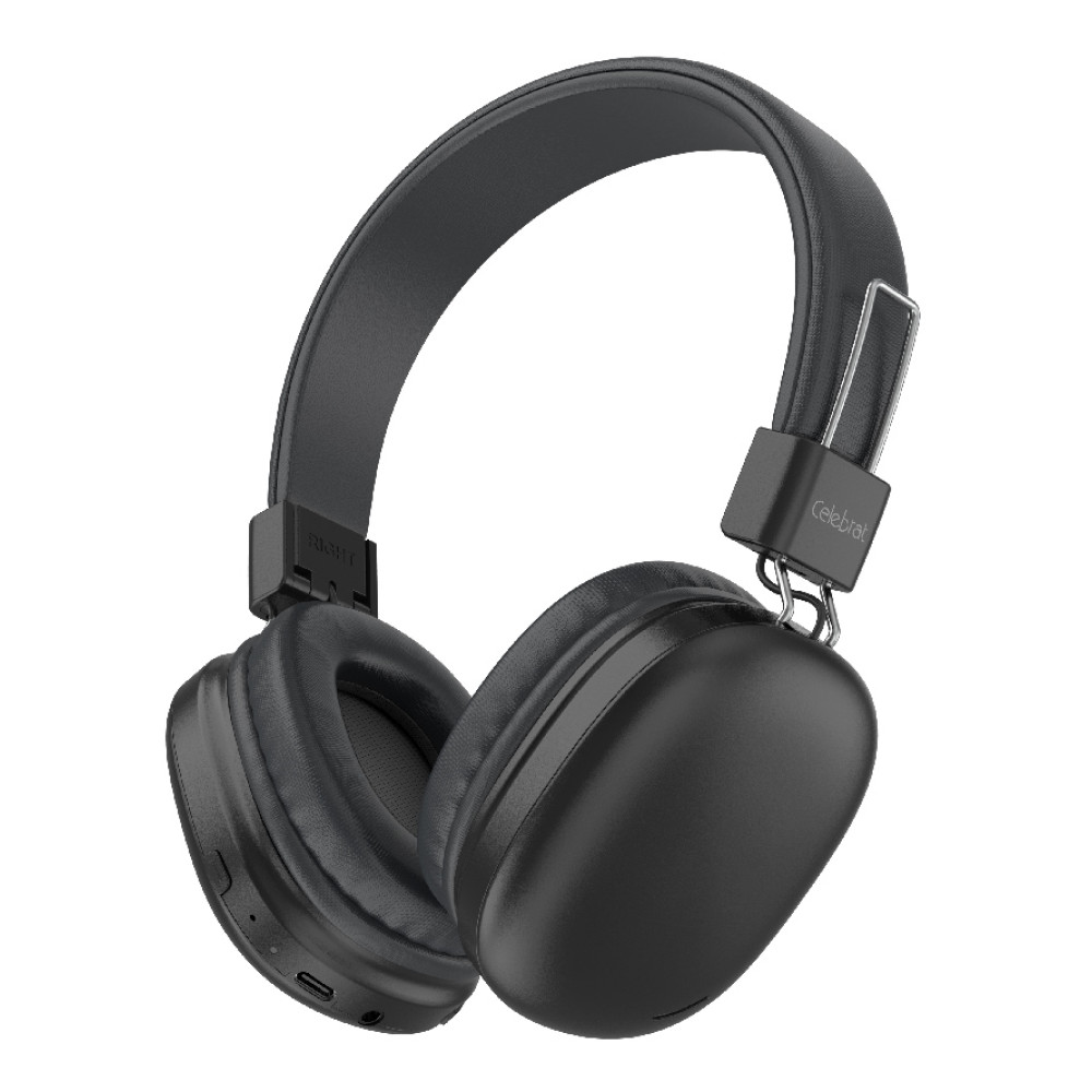 CELEBRAT headphones A42, ασύρματα & ενσύρματα, 40mm, 300mAh, μαύρα