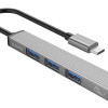 ORICO USB hub AH-13, 4x θυρών, USB 3.0, 5Gbps, USB-C σύνδεση, γκρι