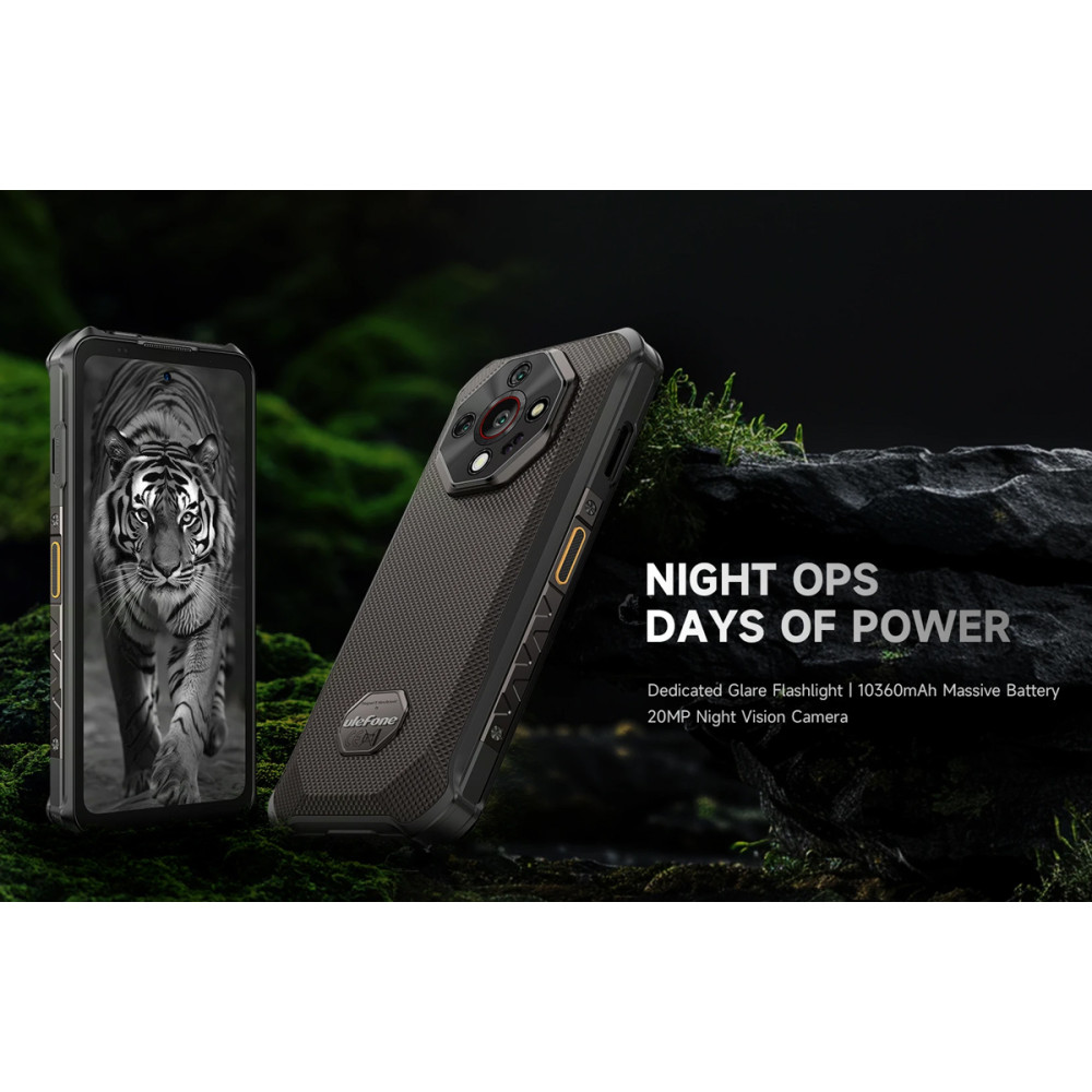 ULEFONE smartphone Armor X16, 6.56", 6/128GB, 10360mAh, IP68/IP69K/MIL-STD-810H, μαύρο