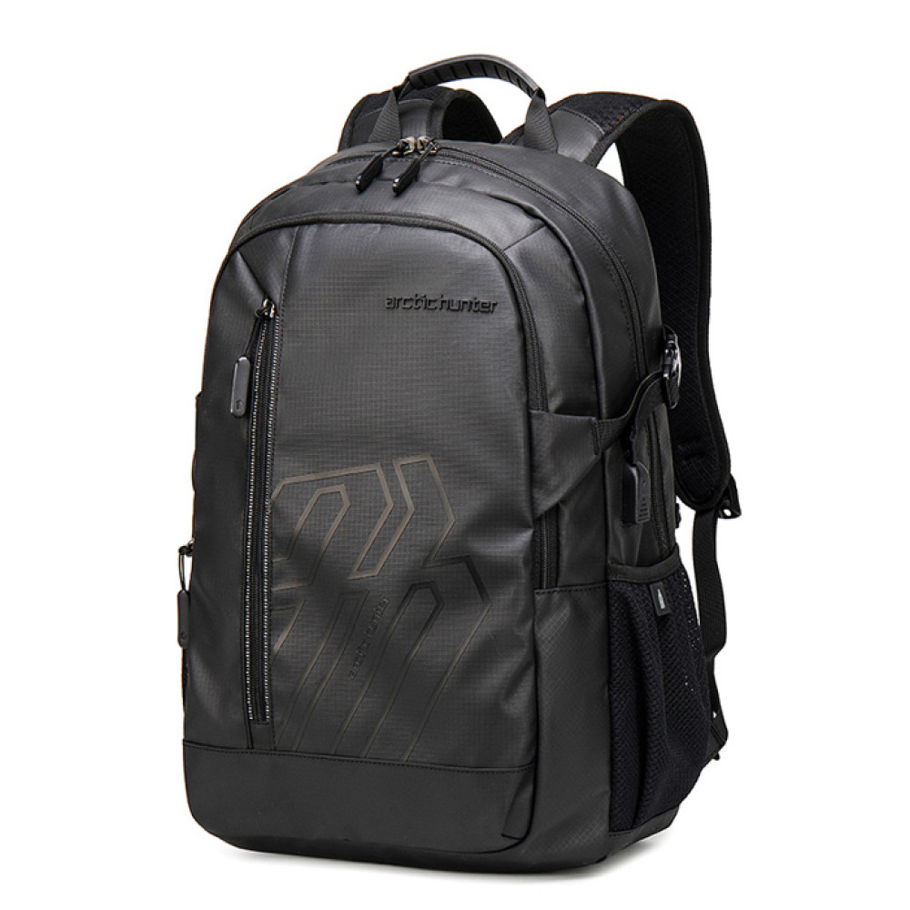 ARCTIC HUNTER τσάντα πλάτης B00387 με θήκη laptop 15.6", 26L, USB, μαύρη