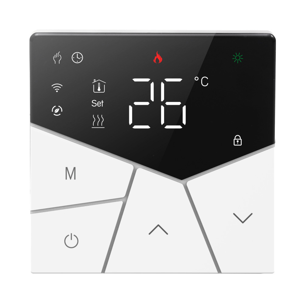 Smart θερμοστάτης πετρελαίου BHT-15GBLW, WiFi, χωνευτός, μαύρος
