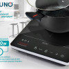 BRUNO επιτραπέζια επαγωγική εστία BRN-0205, μονή, 2000W, κουμπιά αφής, μαύρη
