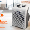 BRUNO 2 σε 1 αερόθερμο δωματίου BRN-0211, 2000W, με ανεμιστήρα, λευκό