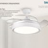 BRUNO ανεμιστήρας οροφής με LED φως BRN-0227, AC 82W, 42", Φ107x35cm, λευκός