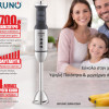 BRUNO ραβδομπλέντερ BRN-0249, 1700W, ρυθμιζόμενη ταχύτητα, 4 λεπίδες, inox-μαύρο