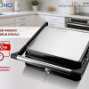 BRUNO γκριλιέρα BRN-0251, 2000W, με ρυθμιζόμενο θερμοστάτη, inox-μαύρη