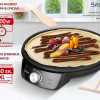BRUNO κρεπιέρα BRN-0252, 30εκ, 1200W, με ρυθμιζόμενο θερμοστάτη & εξαρτήματα, μαύρη