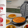 BRUNO βαφλιέρα BRN-0253, 1000W, στρόγγυλη 19εκ, βαθιά, inox-μαύρη