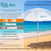 BRUNO ομπρέλα παραλίας αλουμινίου SOL-BAY BRN-0287, 2.2m, UPF 50+, σκελετός Fiberglass, ρυθμιζόμενη