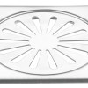 BRUNO σχάρα δαπέδου BRN-0311, fixed, ανοξείδωτο ατσάλι, 12x12cm, brushed