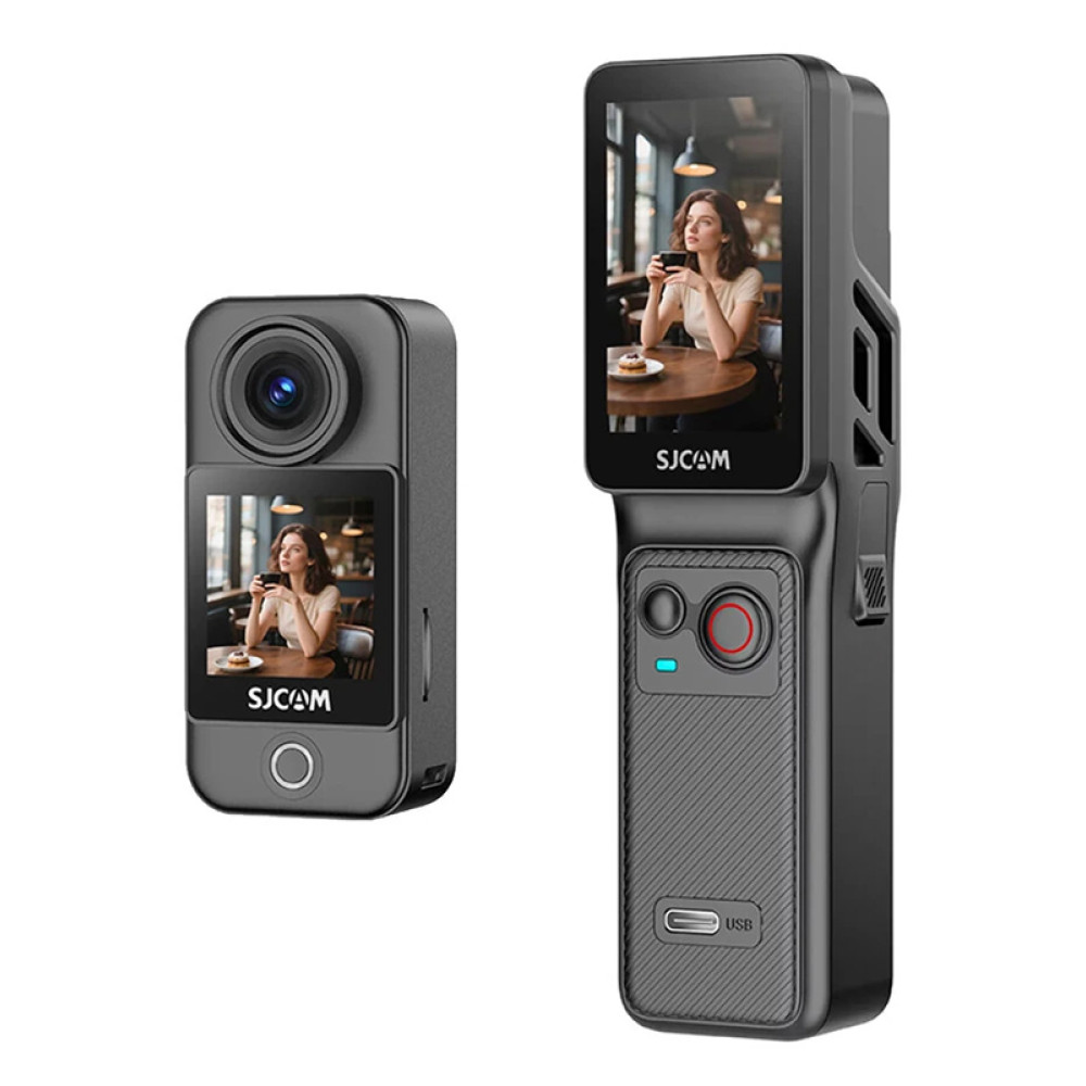 SJCAM action camera C400 με ασύρματο χειριστήριο, 16MP/4K, WiFi, αδιάβροχη θήκη, μαύρη