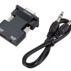 POWERTECH αντάπτορας HDMI σε VGA CAB-H120 με 3.5mm, μαύρος