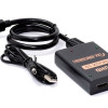 POWERTECH HDMI splitter CAB-H156, 2 σε 1, 4K/60Hz, HDR/HDCP, 50cm, μαύρο