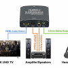 POWERTECH HDMI audio extractor CAB-H181, 4K/60Hz, γκρι