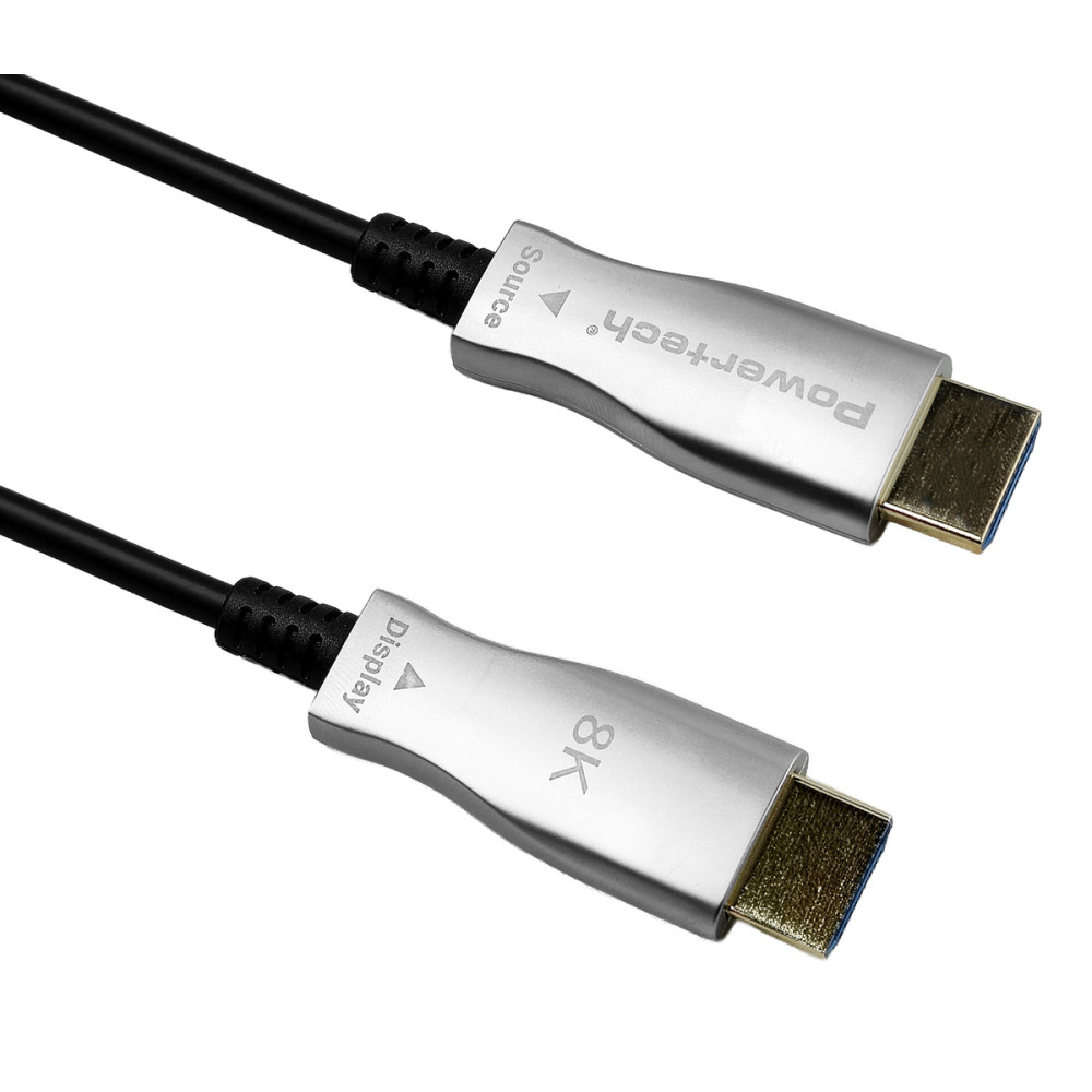 POWERTECH καλώδιο HDMI 2.1 CAB-H193 με Ethernet, 8K/60Hz, 48 Gbps, 10m, μαύρο