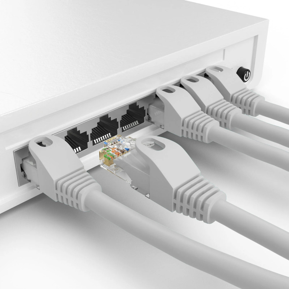 POWERTECH καλώδιο δικτύου CAB-N453, Cat 5e U/UTP, CCA, 100Hz, 1.5m, γκρι