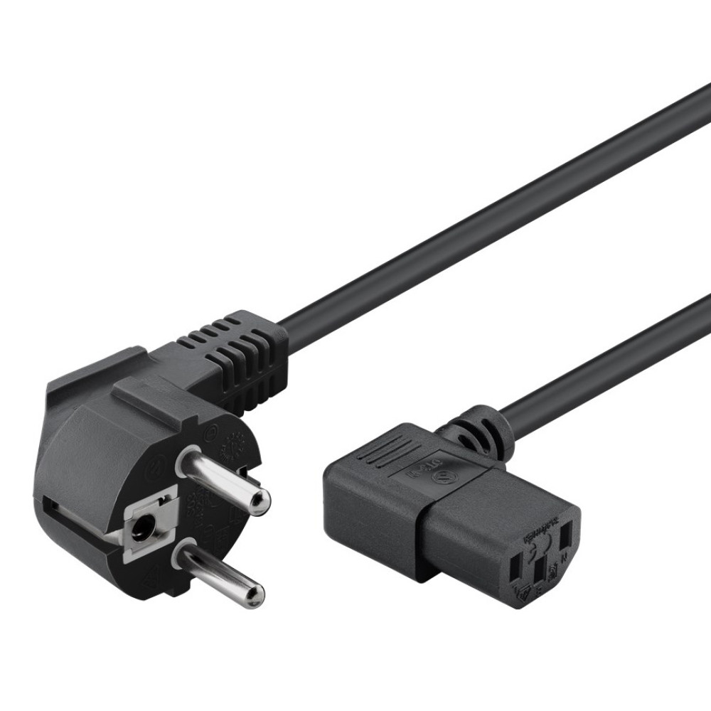 POWERTECH καλώδιο τροφοδοσίας Η/Υ & οθόνης CAB-P003, 3x0.75mm², 1.5m, μαύρο