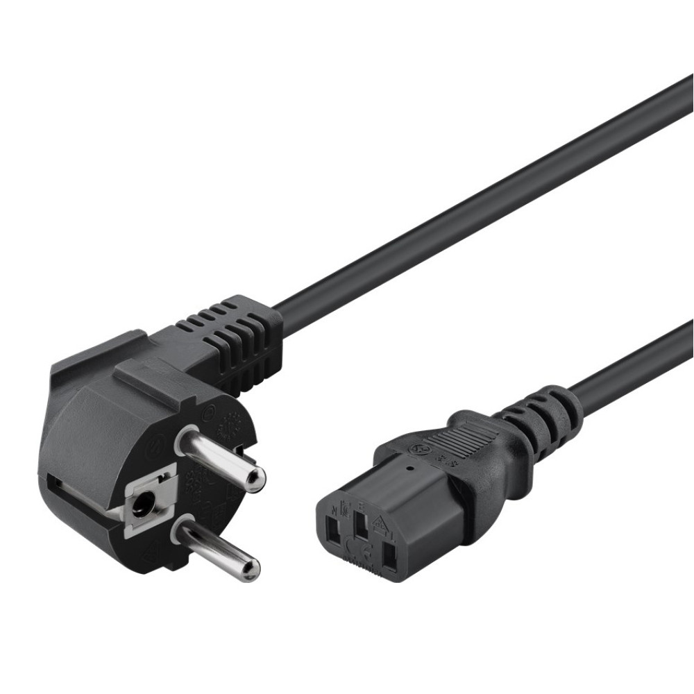 POWERTECH Καλώδιο τροφοδοσίας 3x 1mm² CAB-P014, μαύρο, 1.5m