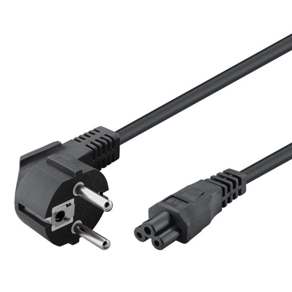 POWERTECH καλώδιο τροφοδοσίας CAB-P027, CCA, 3x 0.75mm, 1.5m, μαύρο