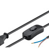 POWERTECH καλώδιο τροφοδοσίας CAB-P033 με διακόπτη, 0.75mm², 1.5m, μαύρο