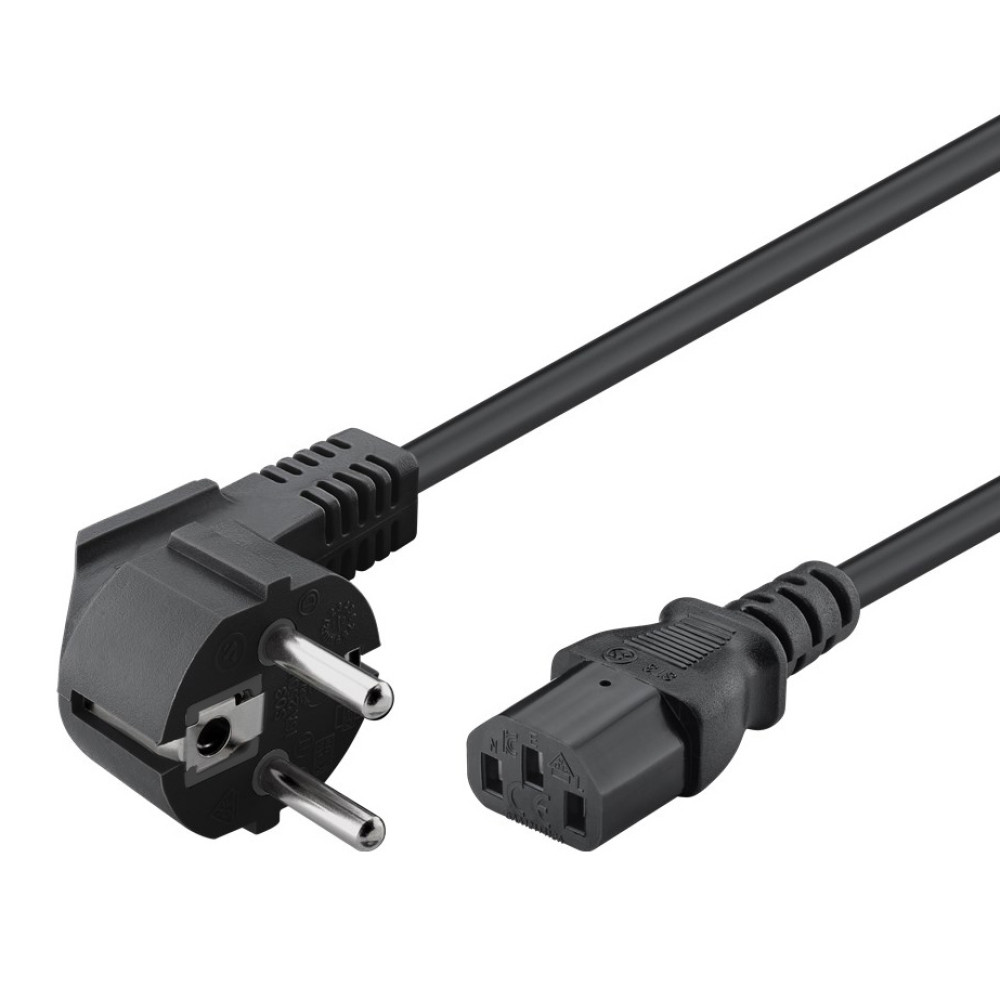POWERTECH καλώδιο τροφοδοσίας CAB-P044, 3x 1.00mm², copper, 1.5m, μαύρο