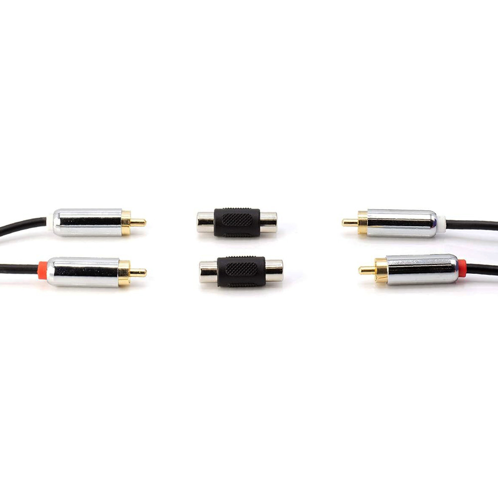 POWERTECH αντάπτορας RCA θηλυκό σε θηλυκό CAB-R021, μαύρος