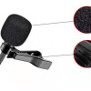 POWERTECH μικρόφωνο CAB-UC048 με ενσωματωμένο clip-on, USB-C, 1.5m μαύρο