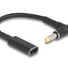 POWERTECH αντάπτορας τροφοδοσίας laptop CAB-UC073, USB-C σε HP 4.8x1.7mm, μαύρος
