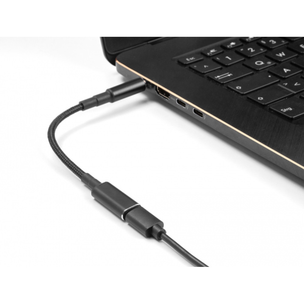 POWERTECH αντάπτορας τροφοδοσίας laptop CAB-UC074, USB-C σε HP 7.4x5.0mm, μαύρος