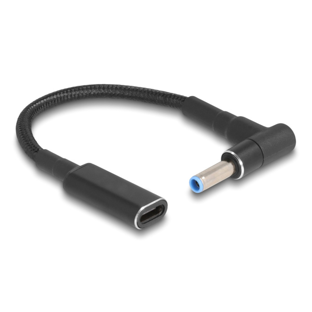 POWERTECH αντάπτορας τροφοδοσίας laptop CAB-UC075, USB-C σε HP 4.5x3.0mm, μαύρος