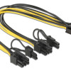 POWERTECH καλώδιο PCIe 6pin σε 2x 8pin CAB-W044, 30cm