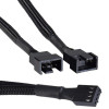 POWERTECH καλώδιο 4-pin pwm σε 2x 4-pin pwm CAB-W048, 0.15m, μαύρο