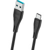 CELEBRAT καλώδιο USB-C σε USB CB-18T, 3A, 480Mbps, 1m, μαύρο