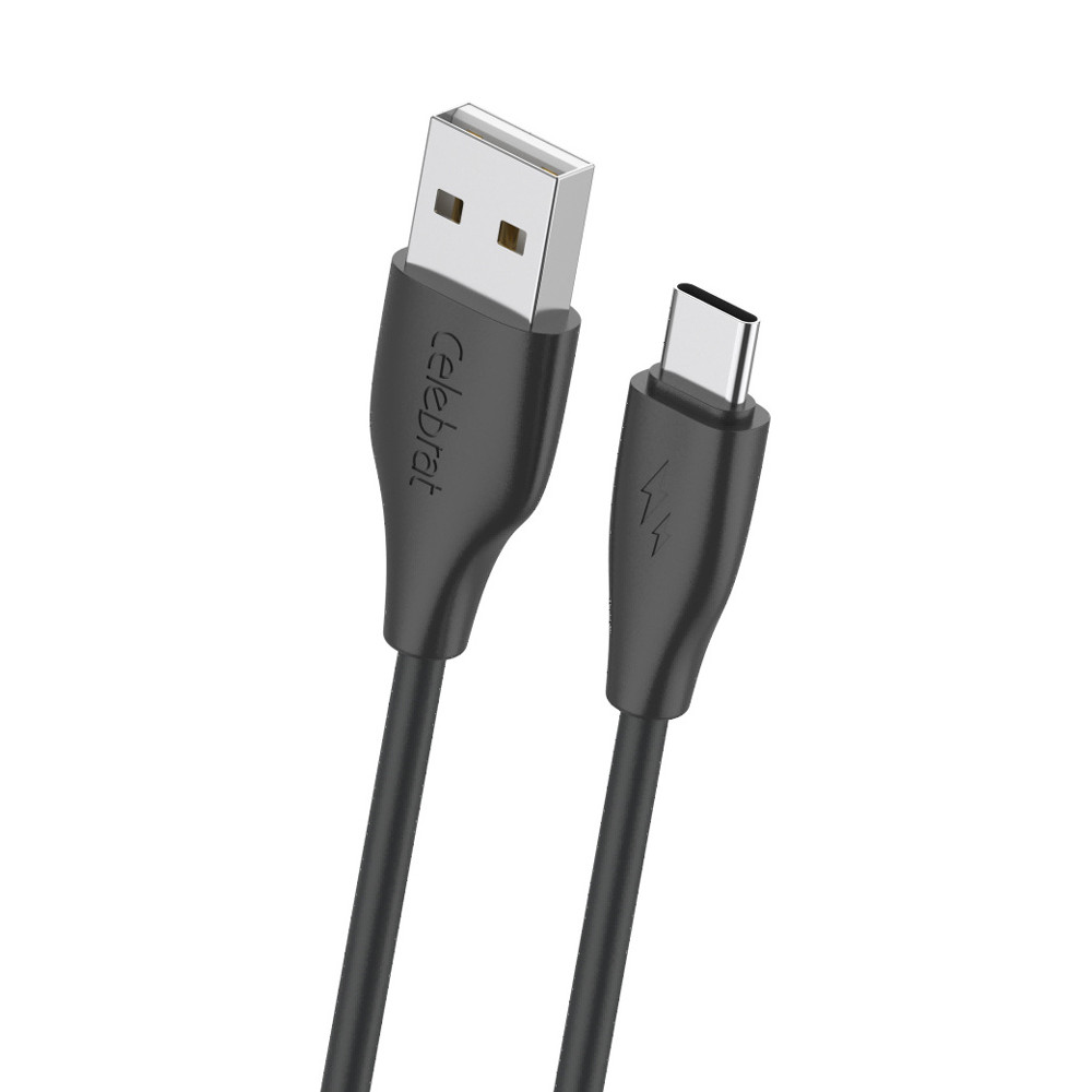CELEBRAT καλώδιο USB-C σε USB CB-31A, 3A, 480Mbps, 1m, μαύρο